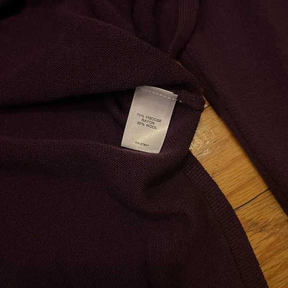 J. Jill Wool Blend Aubergine Grace Sweater Tunic Mini Dress Size Small - Picture 7 of 13